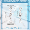 80pcs Tibetan Style Alloy Links/Connector TIBE-LP0001-12-2
