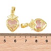 Brass Glass Pendants kk-P343-09D-G-3