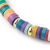 Polymer Clay Heishi Beads Stretch Bracelets Sets for Valentine's Day BJEW-JB06298-02-7
