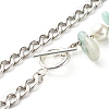 Natural Amazonite & Shell Pearl Beads Healing Power Jewelry Set for Girl Women X1-SJEW-TA00002-11