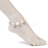 Natural Cowrie Shell Beads Anklet AJEW-AN00458-3