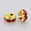 Brass Rhinestone Spacer Beads RB-A014-L8mm-21G-2