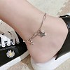 925 Thai Sterling Silver Multi-Strand Anklets AJEW-BB60877-A-5