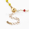 Faceted Glass Beaded Necklaces NJEW-JN03278-4