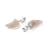 Natural Grey Agate Pendants G-Q369-17-3