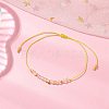 Natural Round Mixed Gemstone Beads Braided Bead Bracelets for Women BJEW-JB11655-3