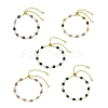 Adjustable Natural Gemstone & Cultured Freshwater Pearl Beads Slider Bracelets for Women BJEW-JB13609-2
