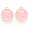 Golden Plated Alloy Enamel Charms LS-ENAM-S118-07R-1