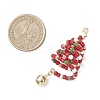 Glass Seed Beaded Christmas Tree Big Pendants PALLOY-TA00330-01-2
