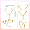 Alloy Mineral Stone Display Holder ODIS-WH0030-239LG-2