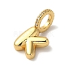 Brass Micro Pave Cubic Zirconia Pendants KK-K345-13K-G-2