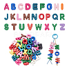 52Pcs 26 Styles Opaque Acrylic European Beads OACR-UN0001-08-1