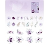 25Pcs Flowers Theme DIY Paper Stickers STIC-U004-02F-1