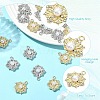 20Pcs 2 Colors Flower Alloy Rhinestone Pendants FIND-YW0011-39-5
