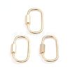 Brass Screw Carabiner Lock Charms X-ZIRC-I041-05G-1