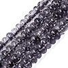 Crackle Transparent Glass Beads Strands GLAA-N074-02A-15-1