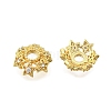 Star Brass Micro Pave Cubic Zirconia Bead Caps KK-K300-05A-G-2
