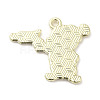 Light Gold Plated Alloy Enamel Pendants ENAM-L041-06D-2