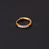 316 Stainless Steel Micro Pave Clear Cubic Zirconia Hoop Cartilage Earrings WG9FB89-08-1
