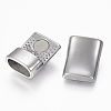 304 Stainless Steel Magnetic Clasps with Glue-in Ends STAS-F130-01AS-2
