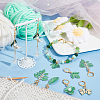 12Pcs 6 Style Alloy Enamel with ABS Plastic Imitation Pearl Pendant Stitch Markers HJEW-AB00220-5
