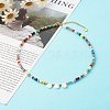 Electroplate Glass Beads Necklace NJEW-JN03530-2