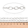 304 Stainless Steel Textured Oval Link Chains CHS-P028-11P-2