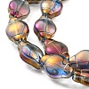 Electroplate Transparent Glass Beads Strands EGLA-G037-12A-HP01-3