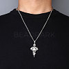 Non-Tarnish 201 Stainless Steel Pendant Necklaces for Man NJEW-Q336-02A-P-3