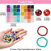 1000Pcs 40 Colors Baking Paint Imitation Jade Glass Round Beads DGLA-YW0001-32-3