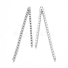 Brass Rhinestone Cup Chains Tassel Big Pendants KK-R129-08P-2