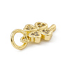 Brass Micro Pave Cubic Zirconia Charms ZIRC-F132-35G-3