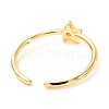 Star Golden Cuff Rings for Women KK-G404-09-3