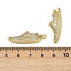 Brass Micro Pave Cubic Zirconia Pendants KK-S526-10G-D-3