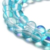 Synthetic Moonstone Beads Strands G-P528-J01-17-3