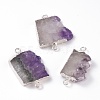 Natural Dyed Amethyst Links connectors G-I251-08S-1