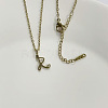 304 Stainless Steel Letter Pendant Necklaces NJEW-WH0027-04R-G-NR-1