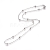 304 Stainless Steel Cable Chain Necklaces NJEW-L159-08B-P-2