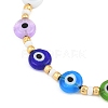Adjustable Handmade Evil Eye Lampwork Beads Braided Bead Bracelets for Men Women BJEW-JB12485-01-4