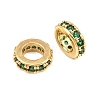 Brass Micro Pave Cubic Zirconia European Beads CU-CBAB99C-04G-02-1
