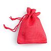 Polyester Imitation Burlap Packing Pouches Drawstring Bags ABAG-R005-9x7-18-2