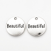 Tibetan Style Alloy Pendants X-TIBEP-Q078-16AS-RS-1