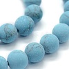 Synthetic Turquoise Beads Strands G-P387-01-6mm-3