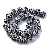 Handmade Blue and White Porcelain Beads Strands PORC-I027-04H-2