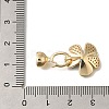 Brass Black Lip Shell Fold Over Clasps KK-K389-137G-3