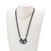 Personalized Opaque Acrylic Cable Chain Necklaces NJEW-JN03432-12-4