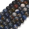 Natural Dumortierite Beads Strands G-F826-A01-8mm-2