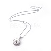 18.8 inch Platinum Plated Trendy Snap Necklace Making X-NJEW-S102-3