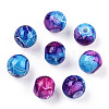 Drawbench Glass Round Beads GLAD-WH0001-01-16-1
