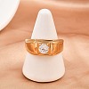 304 Stainless Steel Micro Pave Cubic Zirconia Finger Rings RJEW-D336-08G-1
